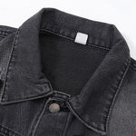 Relaxed Faded Denim Ripped Jacket