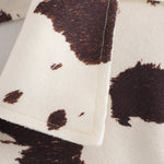 Cow Printed Relaxed Denim Jacket