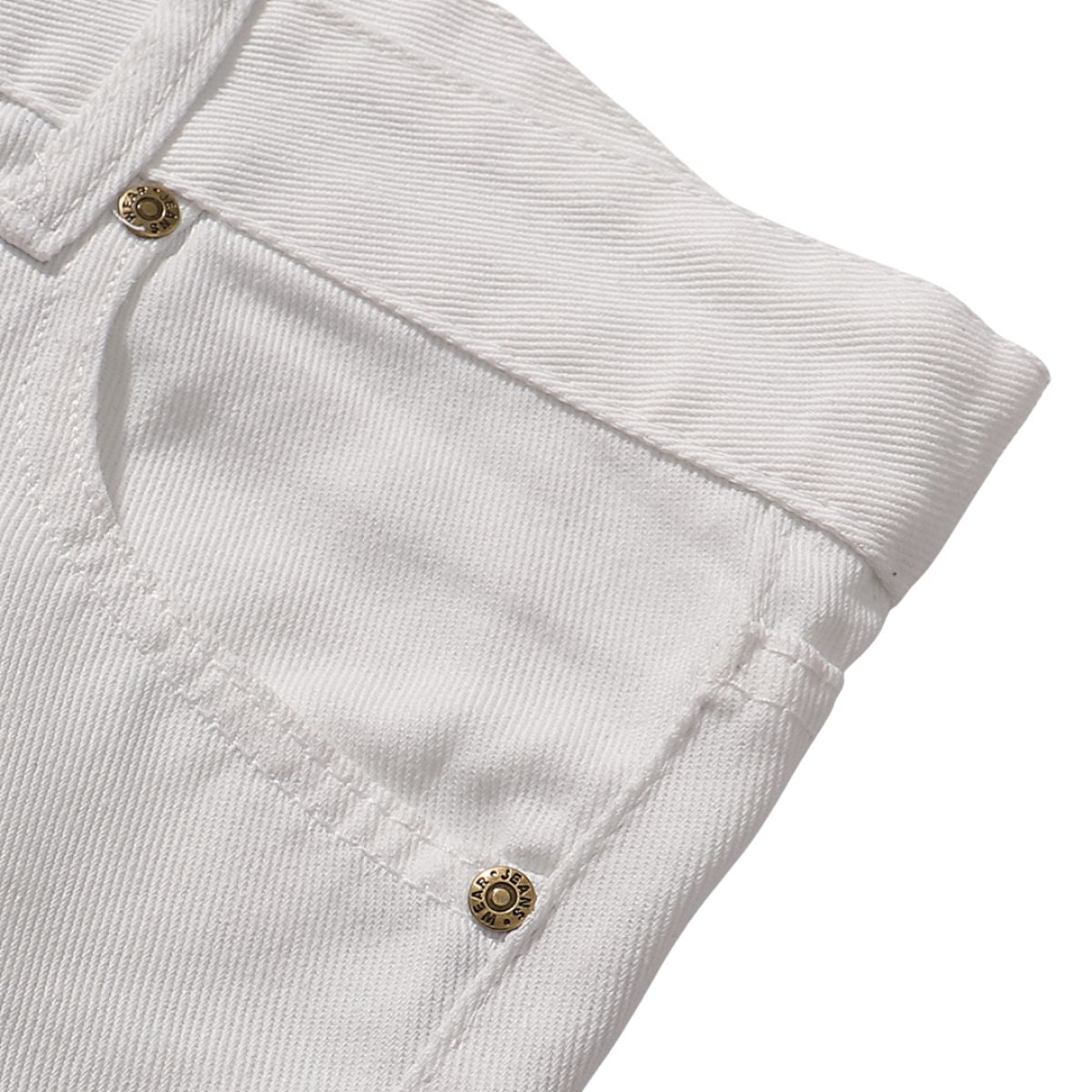Button Fly Wide Leg Denim Jeans
