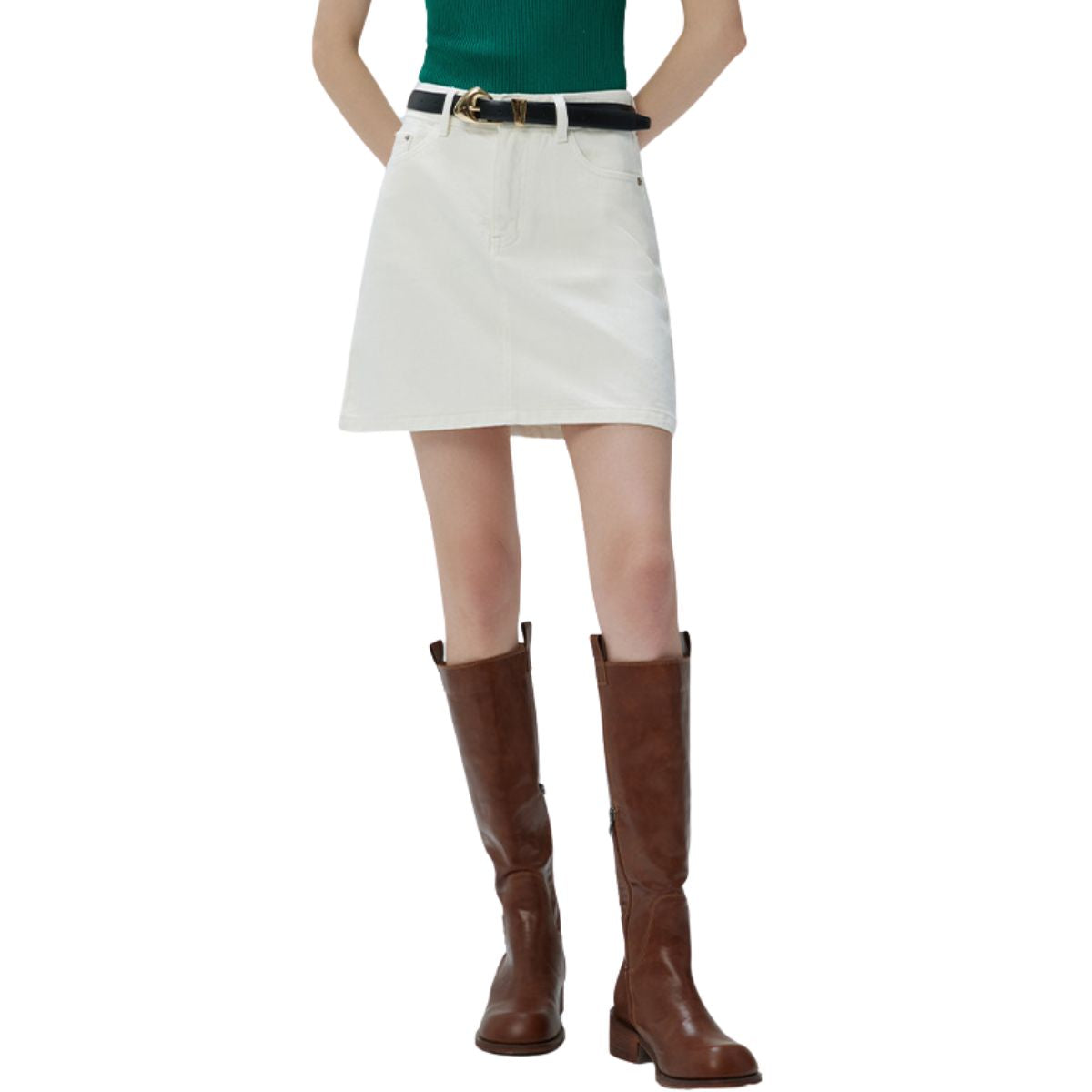 Women's A-Line Denim Mini Skirt