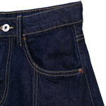 Indigo Denim Mini Flounce Skirt