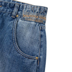 Paris Button Baggy Wide-Leg Denim Jeans