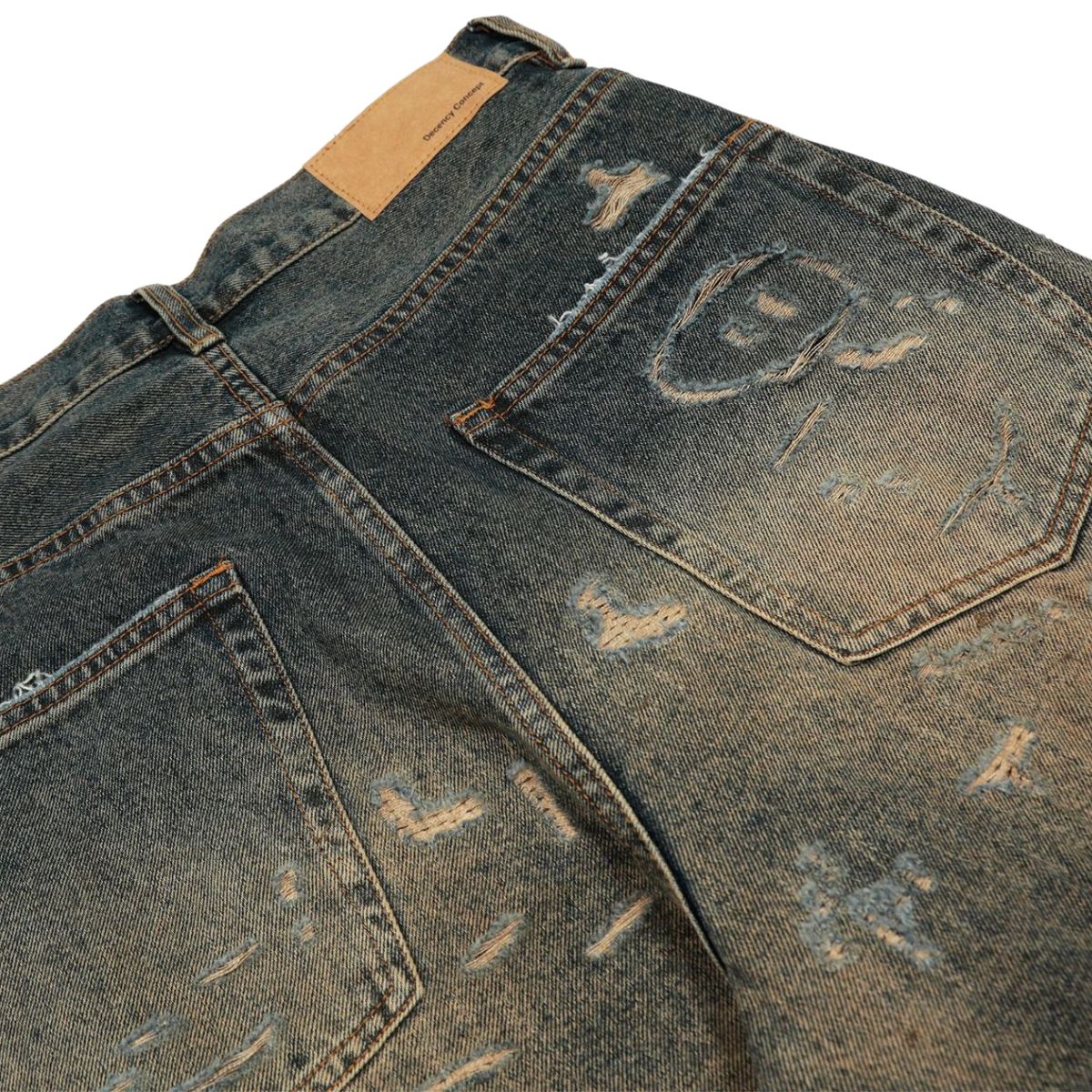 Smoke Rise Relaxed Fit Dirty Wash Ripped Jeans