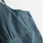 Spaghetti Strap Tiered Denim Midi Dress