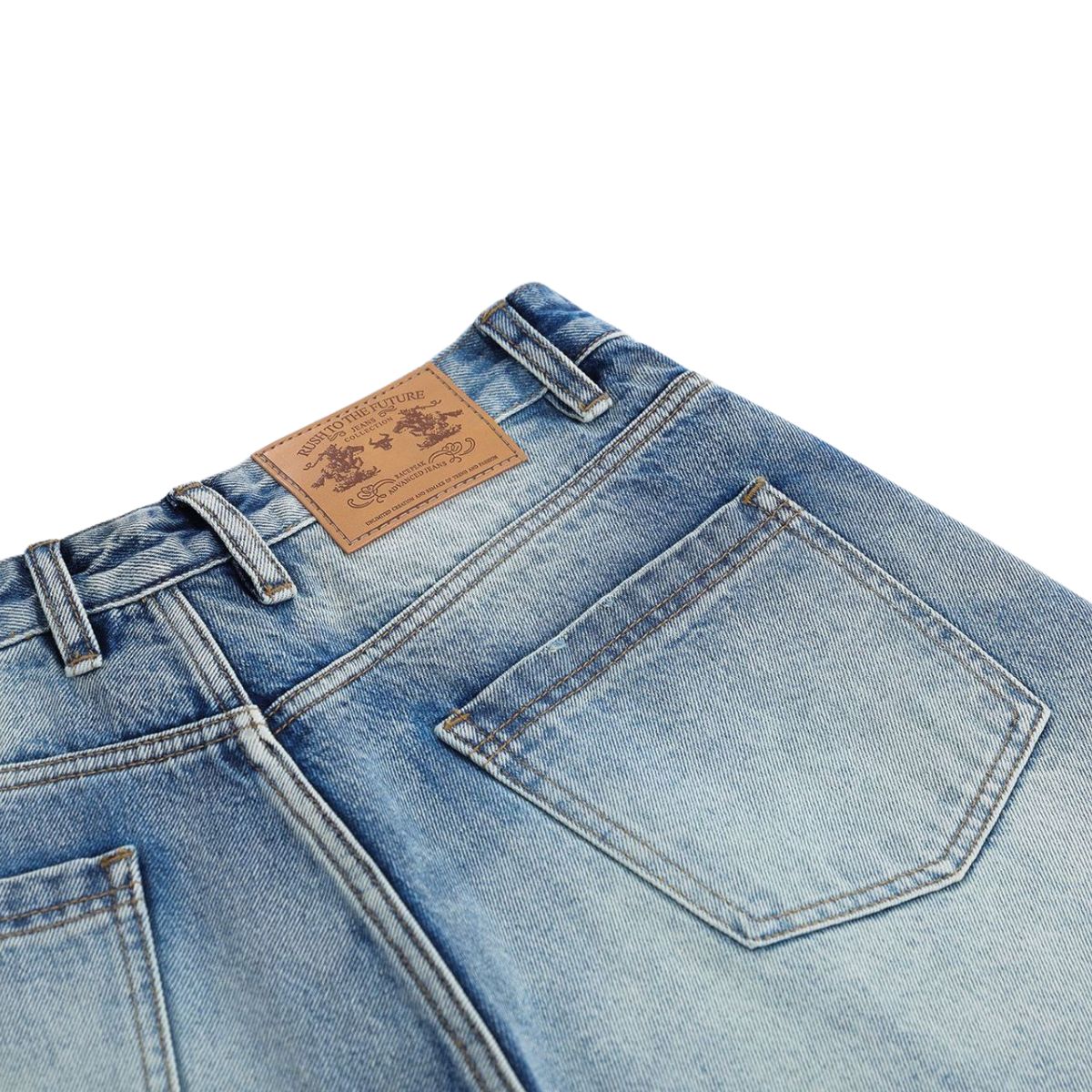 Vintage Washed Wide Leg Denim Shorts