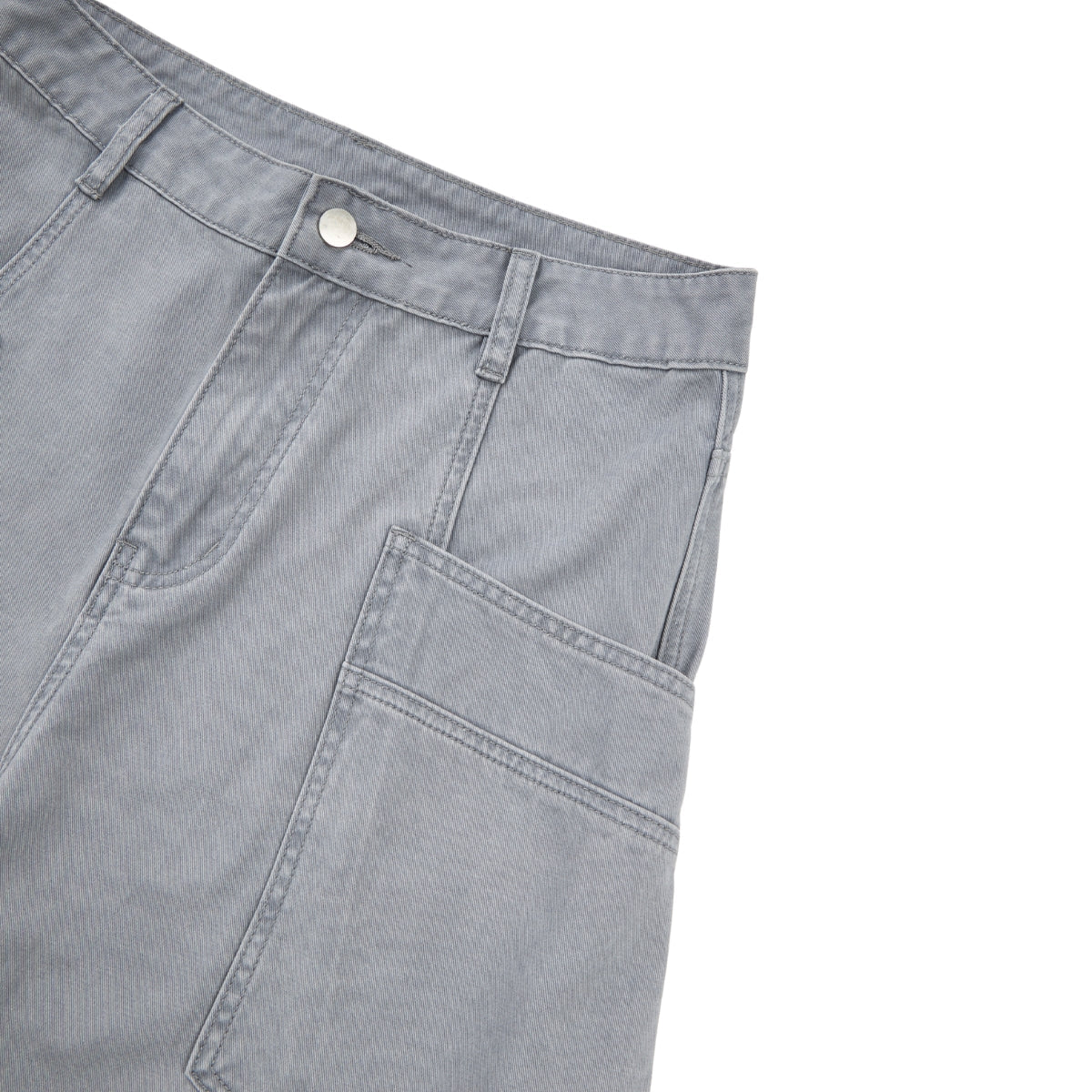 Vintage Washed Baggy Curved-Leg Cargo Pants