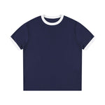 Crew Neck Boxy Fit Ringer Tee 220gsm