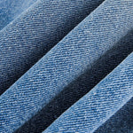 Men&Women's Retro Washed Gradient Floral Embroidered Denim Jacket