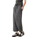 Stone Wash A-Line Maxi Skirt