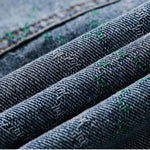 Zipper Design Chinese Ethnic Pattern Patchwork Denim Jacket