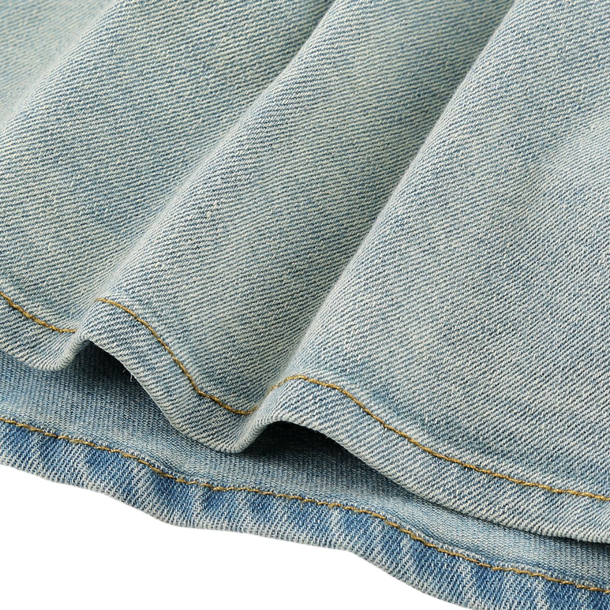 Ruched Denim Halter Mini Dress