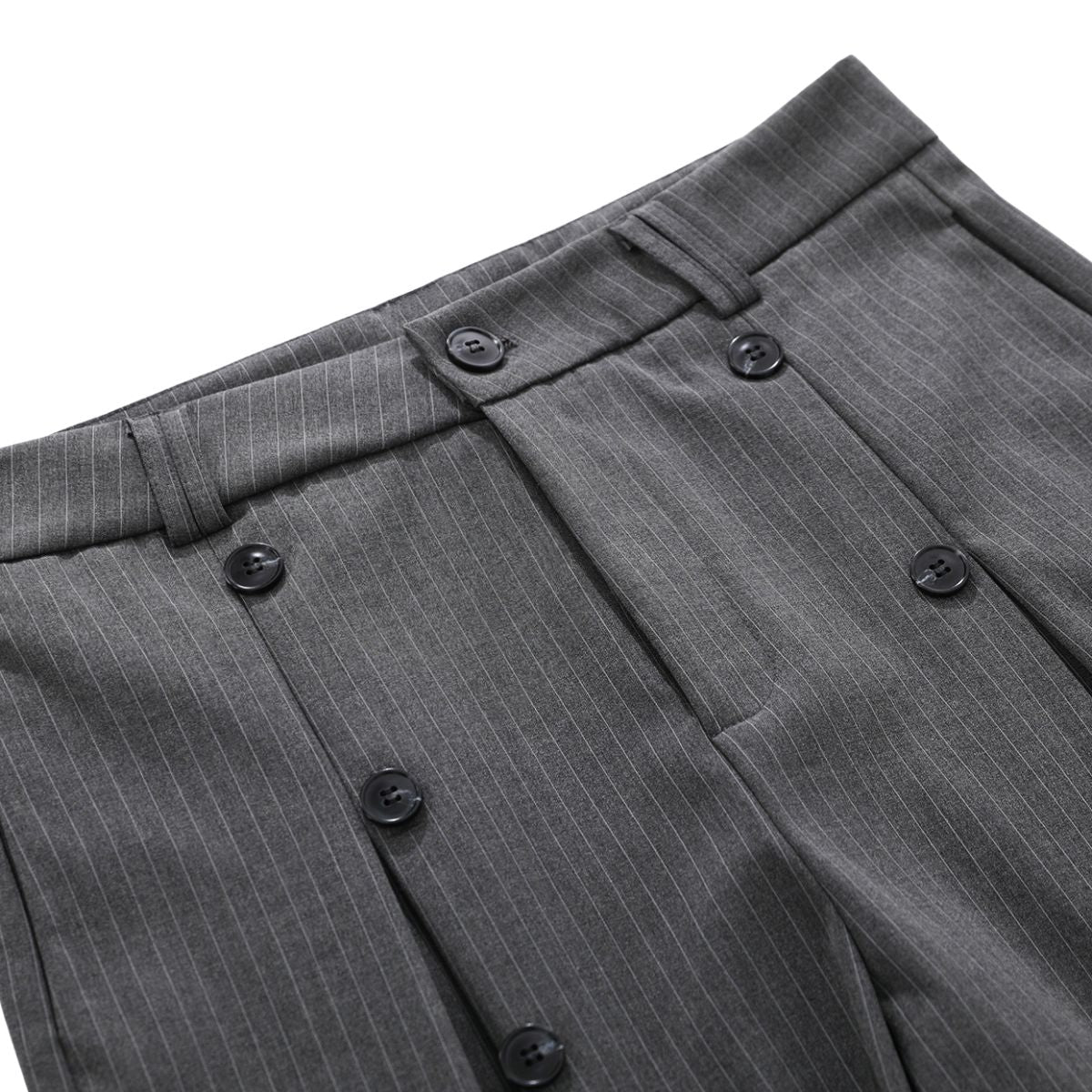 Vintage Pinstripe Wide Leg Cropped Trousers