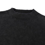 Vintage Snow Wash Cropped Cotton Knit Sweater