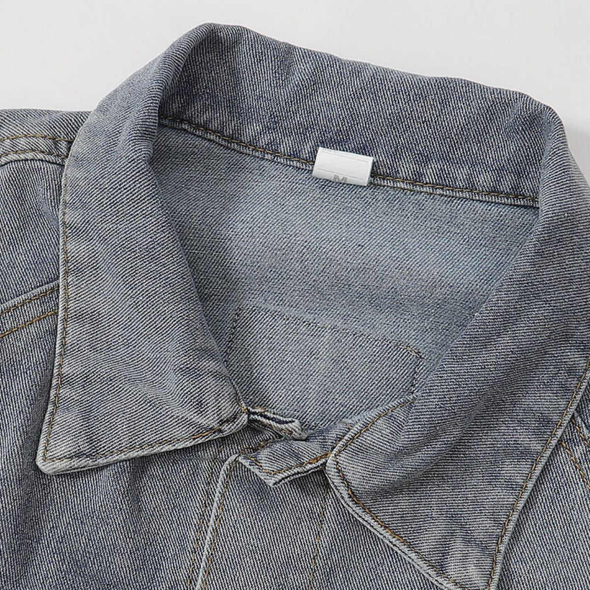 Relaxed Washed Faded Denim Jacket