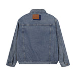 Zip-Up Washed Denim Jacket