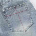 Tie-Dyed Raw Hem Ripped Bermuda Shorts