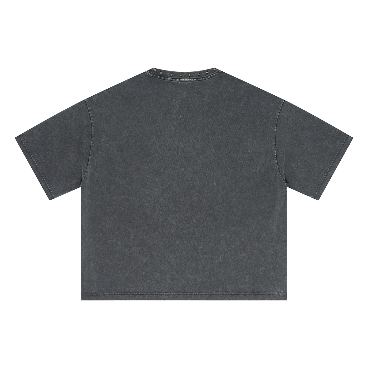 Vintage Washed Oversized Metal Rivet Neckline Tee