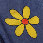 Cartoon Flower Print Denim Summer Streetwear Shorts