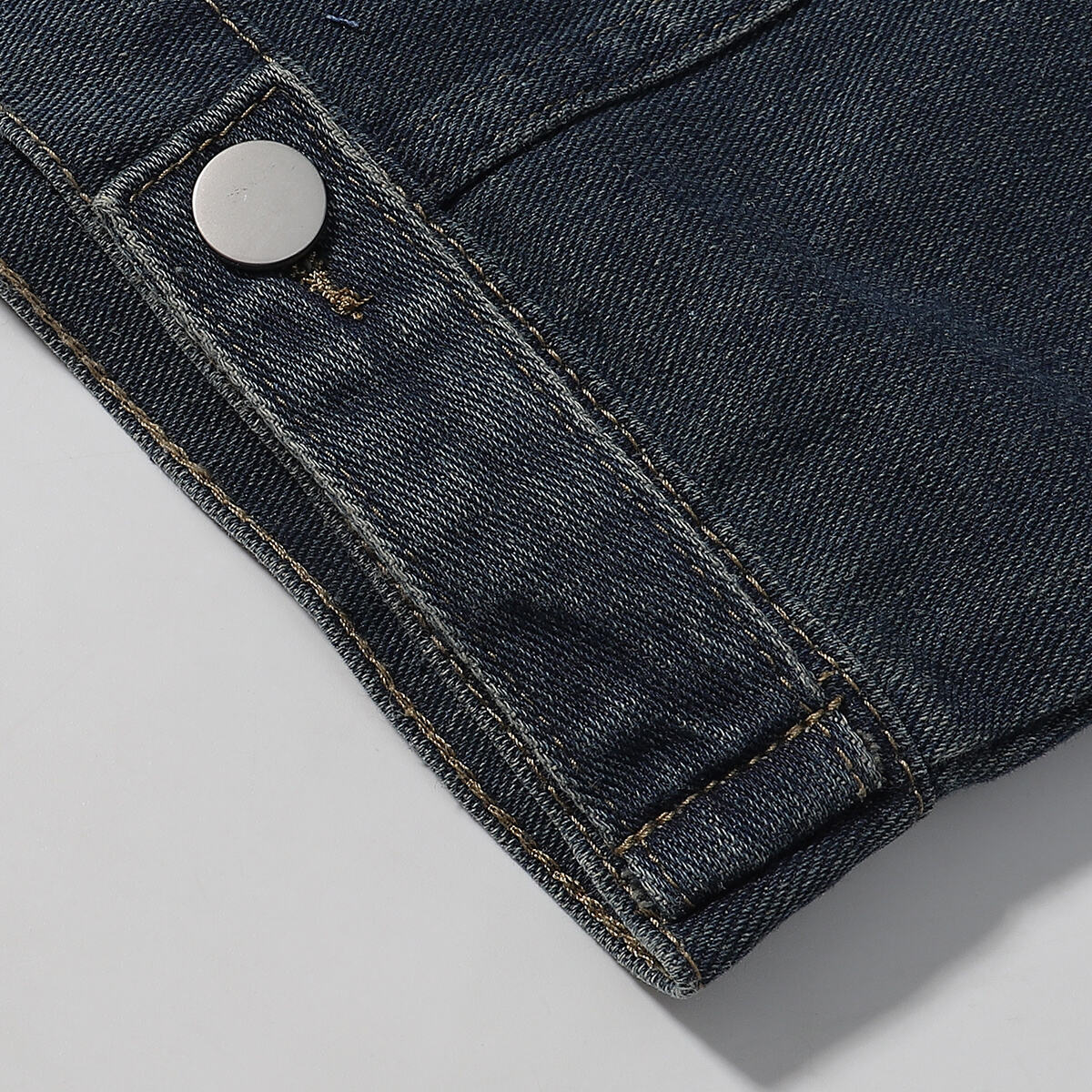 Plaid Patchwork Denim Trucker Jacket