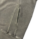 Stand Collar Panel Detail Washed Zip Up Sweatshirt