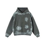 Distressed Edge Painted Graphic Washed Hoodie