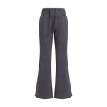 Low-Rise Washed Fleece Flare Sweatpants