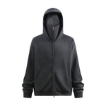 Unisex Full-Zip Fleece Layered Hood Hoodie
