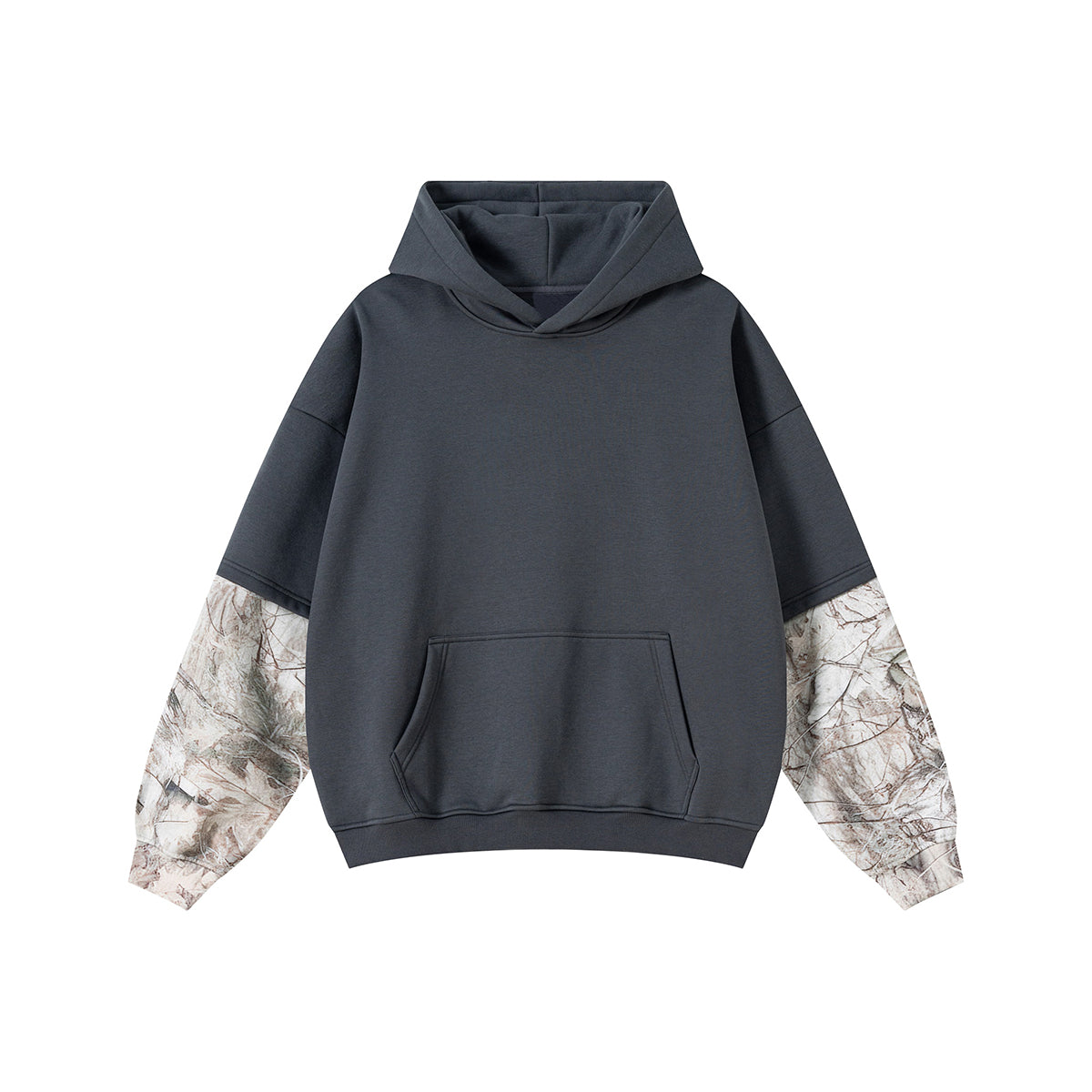 Branch Camo Two-Layer Sleeve Fleece Hoodie