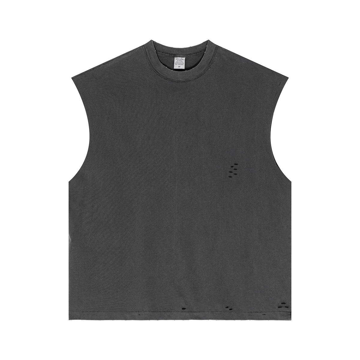 Camiseta sin mangas Raw Edge Destructive Muscle de 275 g/m²