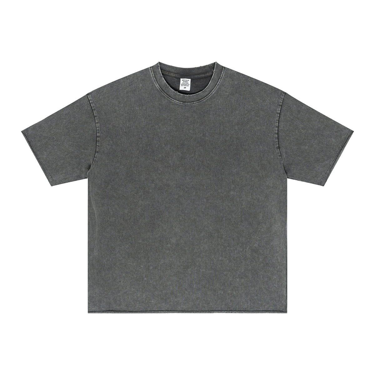 Distressed Raw Edge Washed T Shirt 275gsm