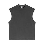 Sleeveless Raw Edge Reverse Tee 275gsm