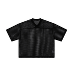 Breathable Mesh Oversized V Neck Tee