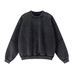 Crew Neck Mock Two-Layer Fleece Sweatshirt