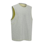 Contrast Stitching Sleeveless Crew Neck Casual Sport Tee