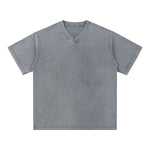 Men's Casual Washed V-Neck T-Shirt 270gsm