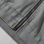 Oversized Zip-Up Denim Jacket