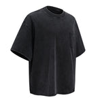 Utility Pocket Distressed Washed Oversized Street Tee