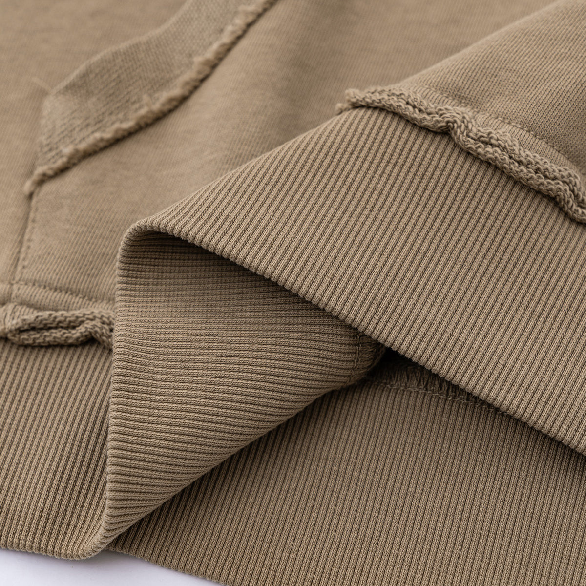 Ombre Raw Edge Kangaroo Pocket Distressed Hoodie