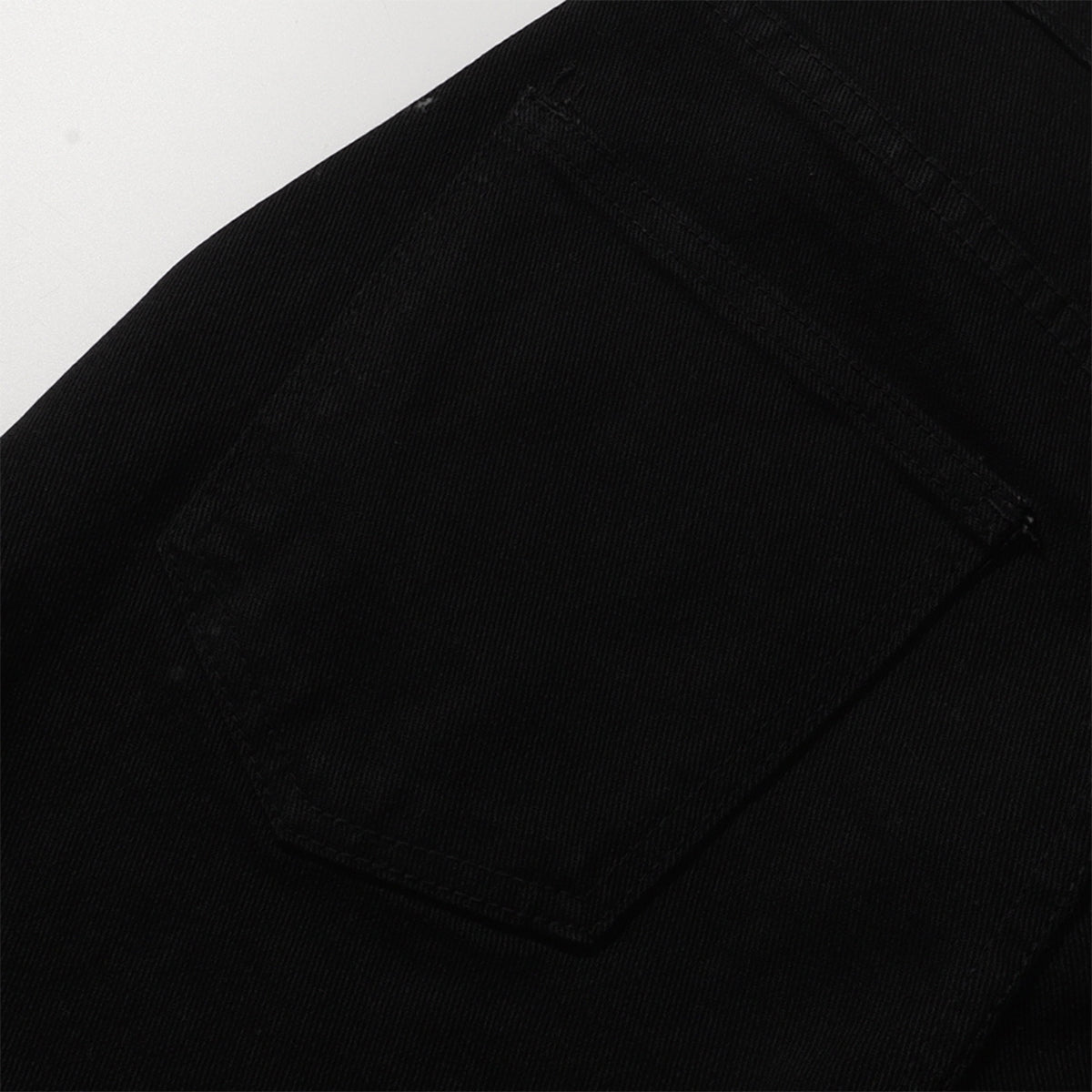 Slim Fit Solid Black Flared Denim Pants