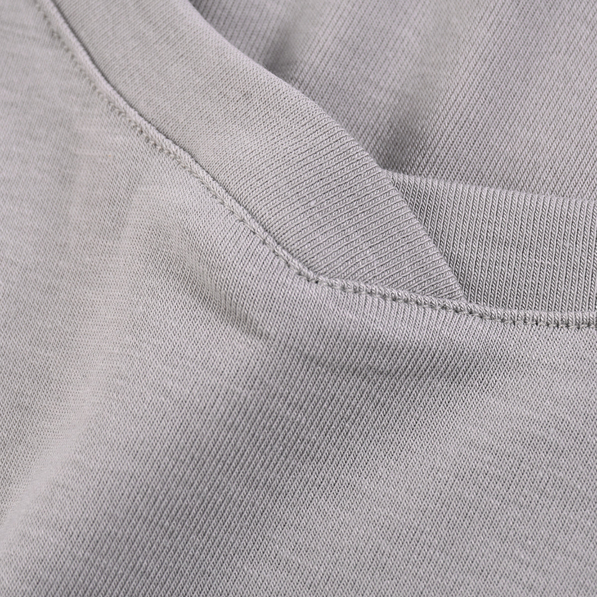 Solid-Color V-Neck Cotton T-Shirt 215gsm