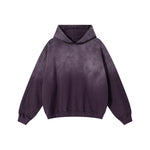 Heavyweight Washed Ombre Faded Cotton Hoodie