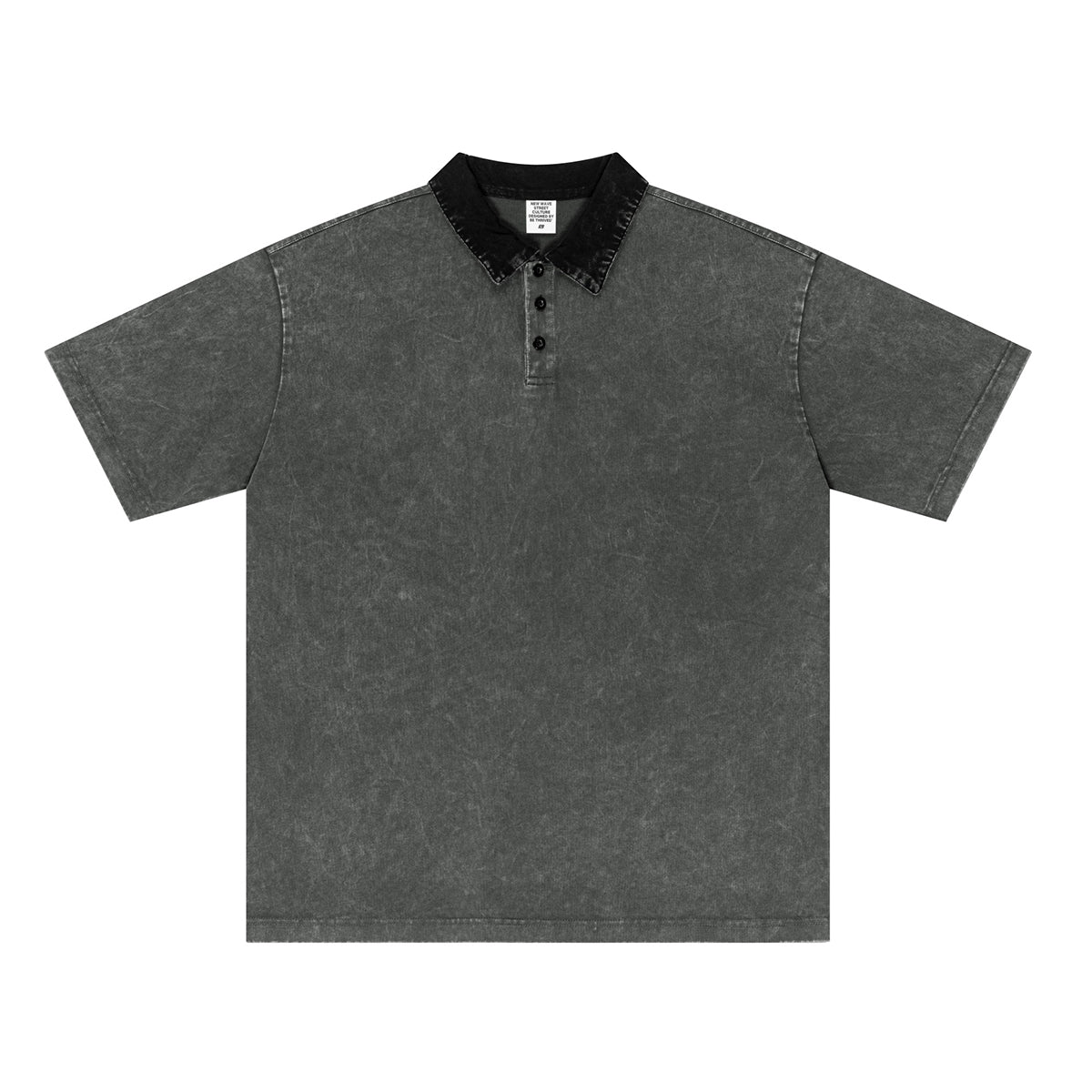 Washed Contrast Color Polo Shirt 285gsm