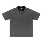 Washed Contrast Color Polo Shirt 285gsm