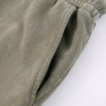 Washed Faded Cotton Sweatshorts