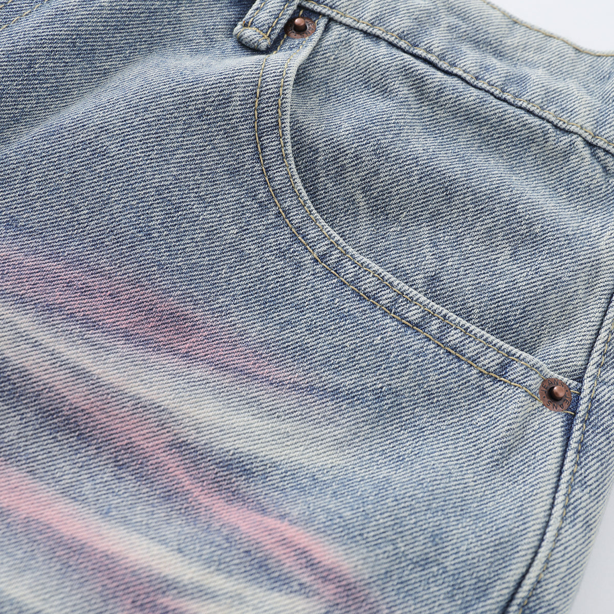 Tie-Dyed Raw Hem Ripped Bermuda Shorts