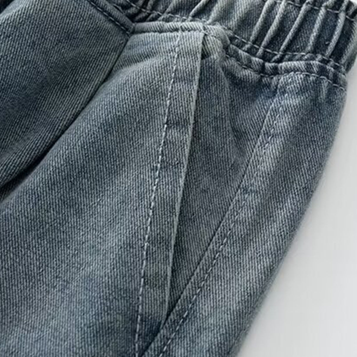 Drawstring Relaxed Fit Denim Shorts