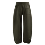 Elastic Drawstring Waist Fleece Jogger Pants