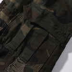 Camo Cargo Shorts Distressed Washed Style