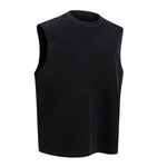 Vintage Washed Knitted Sleeveless Fitted Tank Top