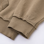 Ombre Raw Edge Kangaroo Pocket Distressed Hoodie